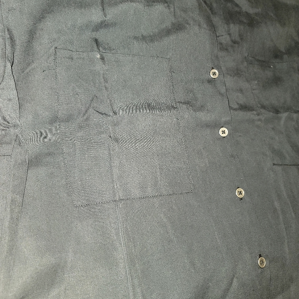 NWT Women's T-Shirt Black various sizes shirt dress long sleeves buttons-up pock - Picture 7 of 11